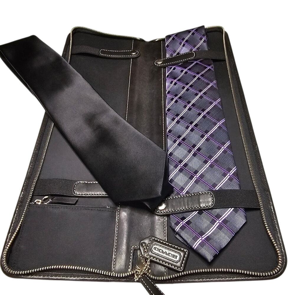 Coach Leather Tie Travel Case